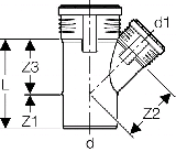 Geberit Abzweig PP-MD 45G d90/50
