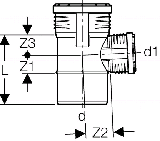 Geberit Abzweig PP-MD 87.5G d40/40