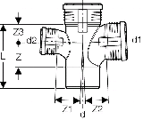 Geberit Abz. 2x PP-MD 87.5G d90/90/90