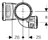 Geberit Abzw. PP-MD 87.5G d90/90/75 li