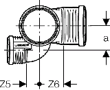 Geberit Abzw. PP-MD 87.5G d90/90/75 re