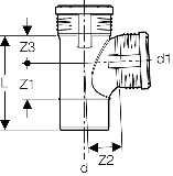 Geberit Abzweig PP-MD 87.5G d110/110