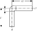 Geberit AnBogen PP-MD Siphon d50/46 lang