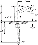 Geberit HyTronic 185 m.Mischer 230V