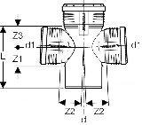Geberit Abzw.2x PP-MD 87.5G d125/110/110