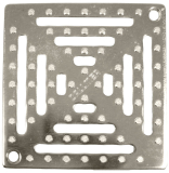 HL066.2E Niro-Rost 138x138mm rutschhemmend u. verschraubbar
