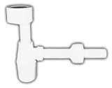 HL130/30 Urinalsifon DN32 m. Anschl.manschette u. Rosette