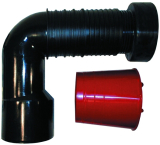 HL225/90 WC-Anschl.bogen DN90/110 PE m. GIlippendichtg m. Sttzr