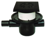 HL300G Bodenabl. DN50 waagr m. Zulauf DN40/50. 150x150mm/137x137