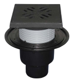 HL310NG Bodenabl. DN50/75/110 senkr 150x150mm/137x137mm Guss