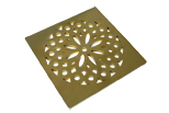 HL3128 Edelstahleinlaufrost "Hamam", PVD-beschichtetes Messing, 138x138mm