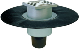 HL317H Bodenabl. DN50/75/110 senkr m. Bitumenmanschette. 147x147