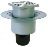 HL317 Bodenabl. DN50/75/110 senkr 147x147mm/138x138mm