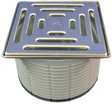 HL3910 Aufsatz d 146 mm/ Edelstahlrahmen 145x145/Nirorost 138x13