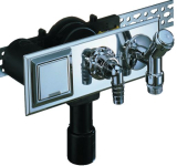 HL406E WG-UP-Sifon DN40/50 m. integriert em WasserAnschl.. Ausl.