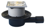 HL510N Bodenabl. DN40/50 waagr 123x123mm /115x115mm