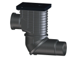 HL600NGHO Regensinkkasten horizontal, Guss, DN110 Zu- und DN110/125 Abgang