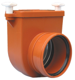 HL715.0 Froschklappe DN160 m. Niroklappe u. Muffe f. Kst.rohre