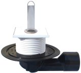 HL80.2 Bodenabl. DN50/75 drehb. m. GV. Vent.Pl. u. Standrohr 100