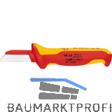 KNIPEX Kabelmesser VDE 9854, gerade Schneide mit KS-R�cken Klinge 50 mm L=190 mm