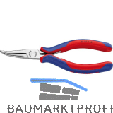 KNIPEX Elektronik Greifzange 3582 DIN 9655 flach-rund Backen 45�, 2K, L=145 mm