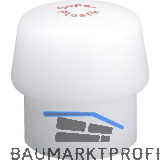 HALDER Schonhammer-Einsatz Kopf � 125 mm Super-Plastik wei�