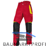 K�BLER Schnittschutzhose Forest rot/gelb XL
