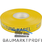 Leitungswarnband gelb Aufschrift Starkstromkabel Breite 40 mm L�nge 250 Meter