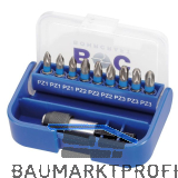 BOHRCRAFT Bit Satz Pozidriv mit Bithalter 10-teilig Box farbliche Kennzeichnung