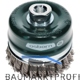 OSBORN Topfb�rste 80 x 20 mm rostfreier Stahldraht gezopft M14