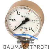 POLOGEN Arbeitsmanometer � 63mm Acetylen 0-2.5 bar