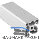 Aluminium Nutprofil ISP Nut 8 L43 leicht 40 x 40 mm 2 Nuten