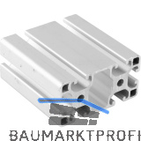 Aluminium Nutprofil ISP Nut 8 L81 leicht 80 x 40 mm 6 Nuten