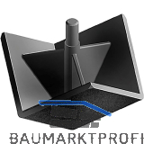 FATH Abdeckkappe f�r Eckwinkel Eckform Profil 30 schwarz