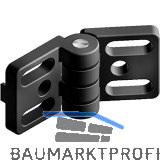FATH Metall-Scharnier Zinkdruckguss 60 / 30 schwarz Nut 6
