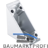 FATH Zinkwinkel I 40 x 80 mm pulverbeschichtet alufarbig flach Nut 8