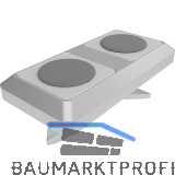 FATH Verbinderplatte I40 M l�ngs/quer, rechteckig 2-Loch, Nut 8