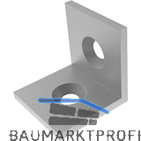 FATH Stahlwinkel 40 x 40 mm pulverbeschichtet alufarbig