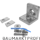 FATH Verbindungswinkel 40 x 40 mm pulverbeschichtet alufarbig Nut 8 - Set