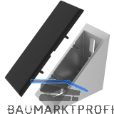 FATH Zinkwinkel 40 x 80 mm pulverbeschichtet alufarbig inkl. Abdeckkappe Nut 8