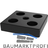 FATH Fussplatte verschraubbar 80 x 80 mm schwarz M10