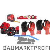 MILWAUKEE Akku-Starterset Power Combo Pro 18 Volt / 12 Volt mit 4 Akkus