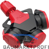 PCE 3-Wegekupplung TAURUS2 Vollgummi 3-polig mit Deckel LED IP54