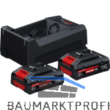BOSCH Akku-Starterkit EXBA 18 Volt / 2 x 4,0 Ah Akku u Ladeger�t GAL12V/18V-80
