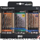 ALPEN Bohrer-Kombiset Holz/Stein/Metall 16-teilig