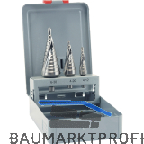 ALPEN Stufenbohrer-Satz HSS Co5 Gr.1-3 2 Schneiden Bohrer � 4.0-30.0 mm