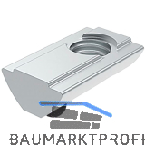 FATH Nutenstein Nut 8 einschwenkbar mit F�hrungssteg und Federkugel M8 Schwarz