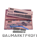 BOHRCRAFT Gewinde Schneidsatz HSSG/HSS M3-M20 in Holzkassette 52-teilig