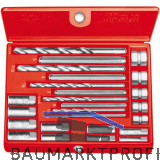 Schraubenausdreher-Satz 1/4"-1/2'" Gr. 1-5 in Kassette 20-teilig