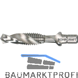 BOHRCRAFT Maschinen-Kombi-Gewindebohrer HSS G M6 SPLIT POINT 1/4" 6-kant Schaft